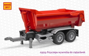 03923 BRUDER Przyczepa wywrotka do ciężarówek (czerwona)
