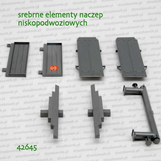 42645 BRUDER Srebrne elementy naczep niskopodwoziowych