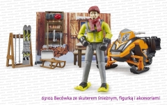 63102 BRUDER Bacówka ze skuterem śnieżnym, figurką i akcesoriami
