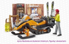 63102 BRUDER Bacówka ze skuterem śnieżnym, figurką i akcesoriami