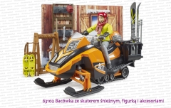 63102 BRUDER Bacówka ze skuterem śnieżnym, figurką i akcesoriami