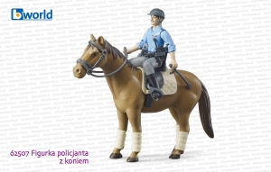 62507 BRUDER Figurka policjanta z koniem