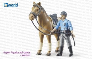 62507 BRUDER Figurka policjanta z koniem