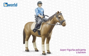 62507 BRUDER Figurka policjanta z koniem