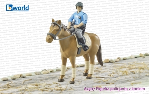 62507 BRUDER Figurka policjanta z koniem