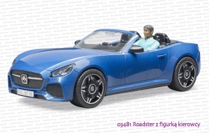 03481 BRUDER Samochód typu roadster ze zdjętym dachem i figurką kierowcy