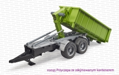 02035 BRUDER Przyczepa ze zdejmowanym kontenerem do ciągników rolniczych