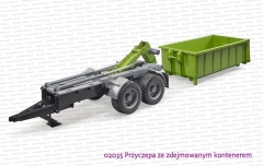 02035 BRUDER Przyczepa ze zdejmowanym kontenerem do ciągników rolniczych