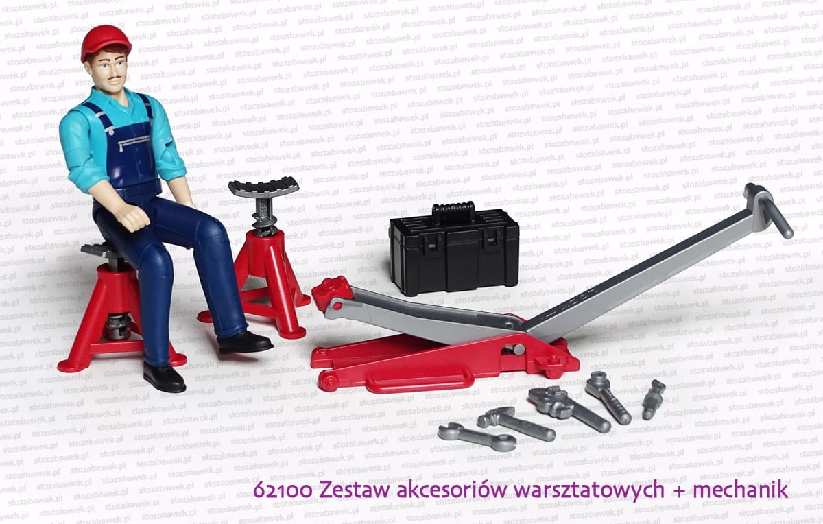 62100 BRUDER Zestaw narzędzi warsztatowych + figurka mechanika
