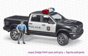 02505 BRUDER Dodge RAM policyjny z figurką policjanta