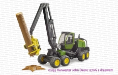 02135 BRUDER Harwester John Deere 1270G z drzewem