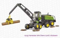 02135 BRUDER Harwester John Deere 1270G z drzewem
