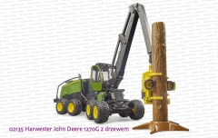 02135 BRUDER Harwester John Deere 1270G z drzewem
