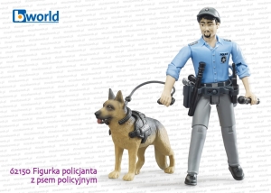 62150 BRUDER Figurka policjanta z psem policyjnym