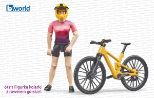63111 BRUDER Figurka kolarki z rowerem górskim