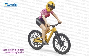 63111 BRUDER Figurka kolarki z rowerem górskim