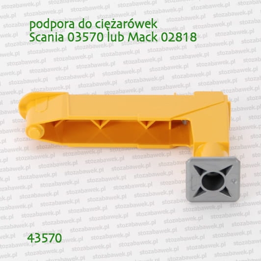 43570 BRUDER Podpora do dźwigu Scania 03570 lub Mack 02818