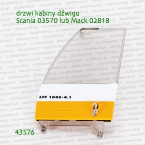 43576 BRUDER Drzwi kabiny dźwigu Scania 03570, 03571 lub Mack 02818