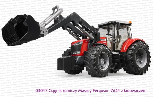 Bruder Massey Ferguson tractor 7624 met voorlader