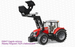03047 BRUDER Ciągnik rolniczy Massey Ferguson 7624 z ładowaczem czołowym