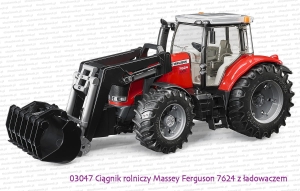 03047 BRUDER Ciągnik rolniczy Massey Ferguson 7624 z ładowaczem czołowym
