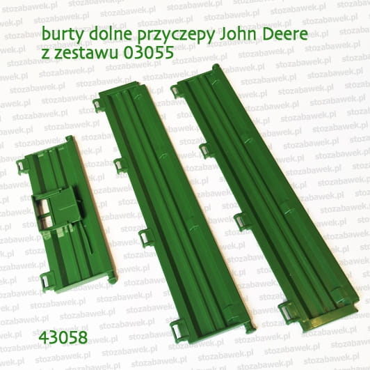 43058 BRUDER Burty dolne przyczepy John Deere z zestawu 03055