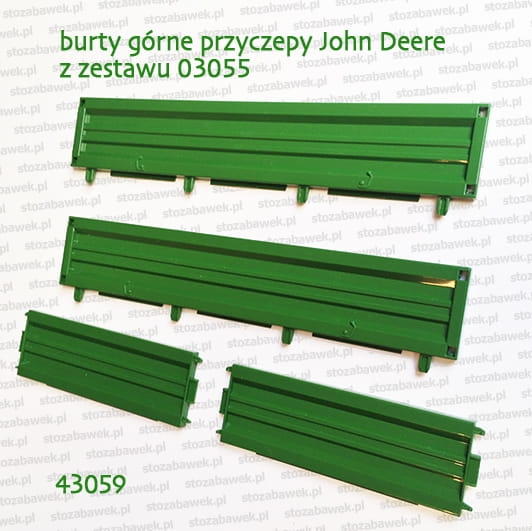 43059 BRUDER Burty górne przyczepy John Deere z zestawu 03055