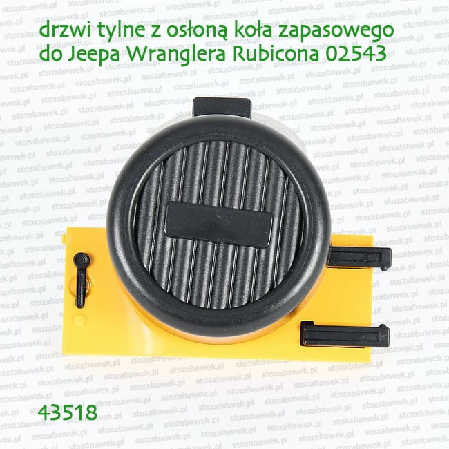 43518 BRUDER Drzwi tylne z osłoną koła zapasowego do Jeepa Rubicona 02543