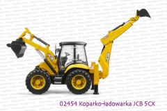 02454 BRUDER Koparko-ładowarka kołowa JCB 5CX Eco