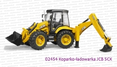 02454 BRUDER Koparko-ładowarka kołowa JCB 5CX Eco