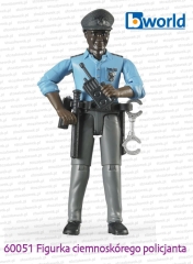 60051 BRUDER Figurka czarnoskórego policjanta