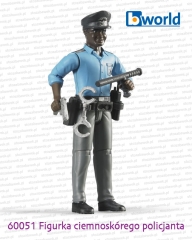60051 BRUDER Figurka czarnoskórego policjanta