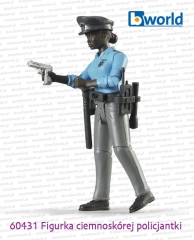 60431 BRUDER Figurka czarnoskórej policjantki