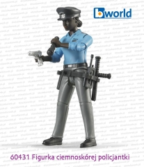 60431 BRUDER Figurka czarnoskórej policjantki