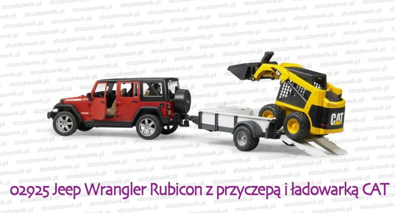 02925 BRUDER Jeep Wrangler Unlimited Rubicon z przyczepą i ładowarką
