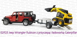 02925 BRUDER Jeep Wrangler Unlimited Rubicon z przyczepą i ładowarką