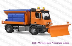 03685 BRUDER Mercedes-Benz Arocs solarka z pługiem śnieżnym