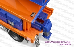 03685 BRUDER Mercedes-Benz Arocs solarka z pługiem śnieżnym