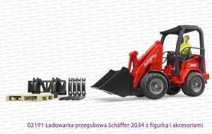 02191 BRUDER Ładowarka przegubowa Schaffer Hoflader 2630 z figurką i akcesoriami