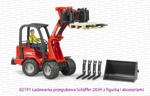 02191 BRUDER Ładowarka przegubowa Schaffer Hoflader 2630 z figurką i akcesoriami