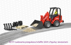 02191 BRUDER Ładowarka przegubowa Schaffer Hoflader 2630 z figurką i akcesoriami