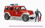 02528 BRUDER Jeep Wrangler Rubicon straż pożarna + figurka strażaka