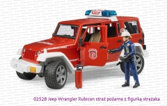 02528 BRUDER Jeep Wrangler Rubicon straż pożarna + figurka strażaka