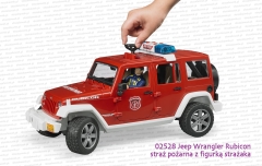 02528 BRUDER Jeep Wrangler Rubicon straż pożarna + figurka strażaka - sposób sterowania przednimi kołami