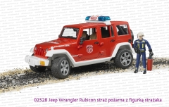 02528 BRUDER Jeep Wrangler Rubicon straż pożarna + figurka strażaka