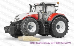 03180 BRUDER Ciągnik rolniczy Steyr 6300 Terrus CVT - terenowe zawieszenie