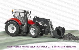 03181 BRUDER Ciągnik rolniczy Steyr 6300 Terrus CVT z ładowaczem czołowym