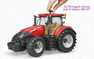 03190 BRUDER Ciągnik rolniczy Case IH Optum 300 CVX - sposób sterowania przednimi kołami