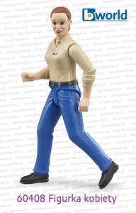 60408 BRUDER Figurka kobiety w niebieskich spodniach
