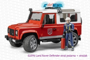 Bruder 02596 Land Rover Defender straż pożarna + figurka strażaka